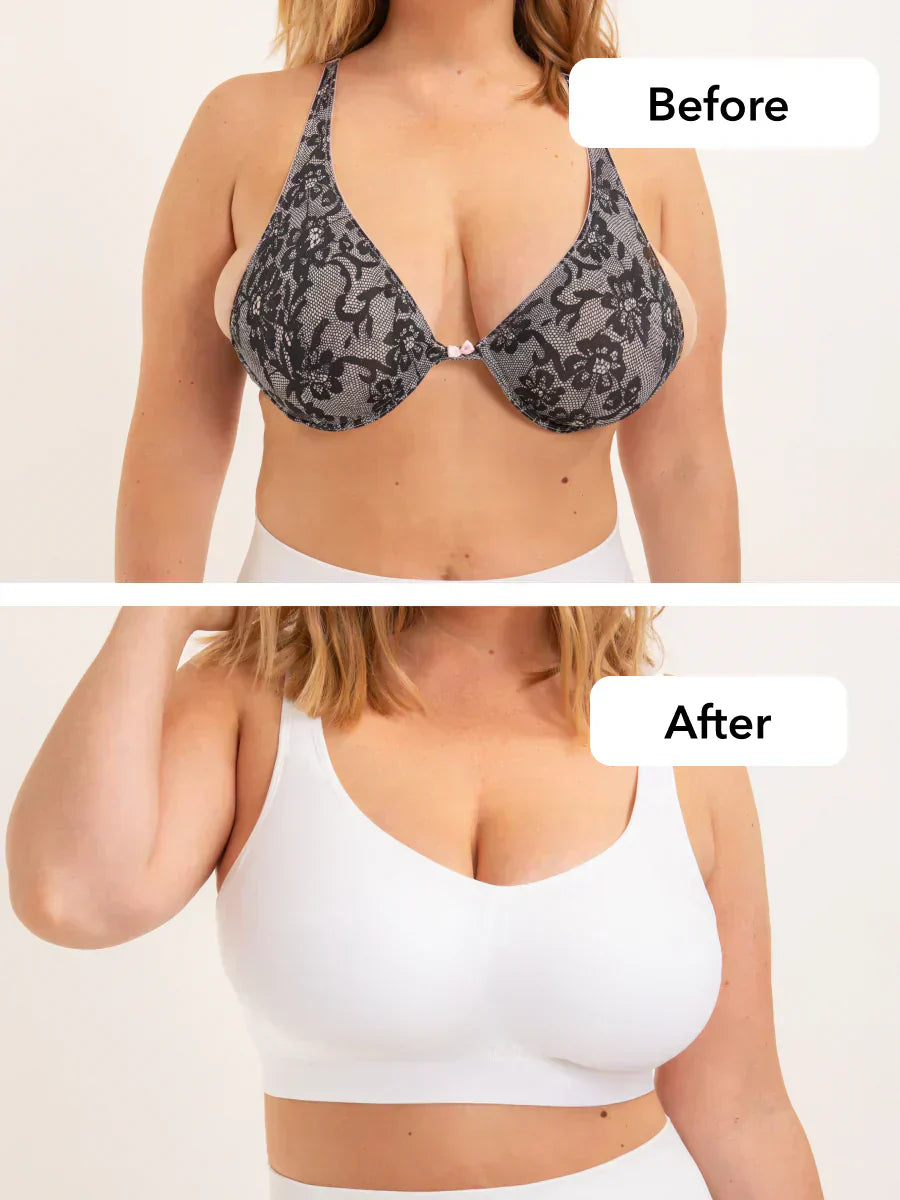 Wireless bra for shaping and all-day comfort
