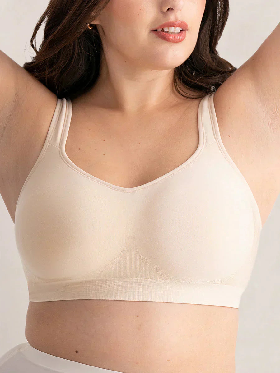Wireless bra for shaping and all-day comfort